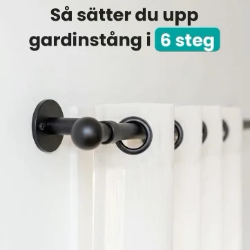 Så sätter du upp gardinstång