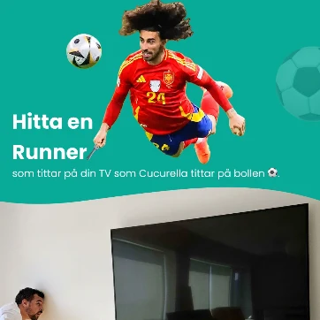 Hitta en Runner som tittar på din TV